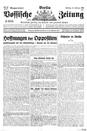 Vossische Zeitung vom 21.02.1930
