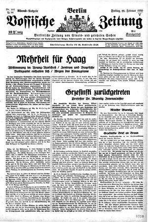 Vossische Zeitung on Feb 28, 1930