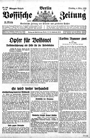 Vossische Zeitung on Mar 4, 1930