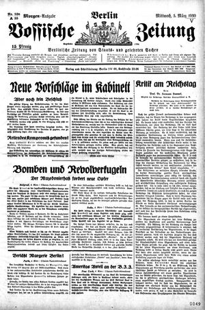Vossische Zeitung vom 05.03.1930