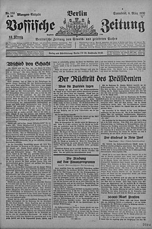 Vossische Zeitung on Mar 8, 1930