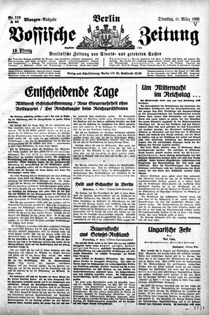 Vossische Zeitung on Mar 11, 1930
