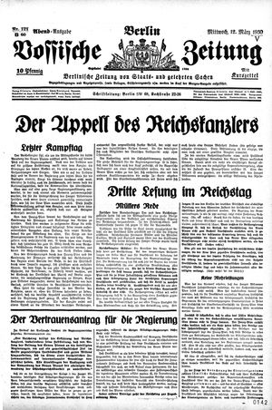 Vossische Zeitung on Mar 12, 1930