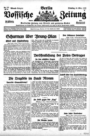 Vossische Zeitung vom 18.03.1930