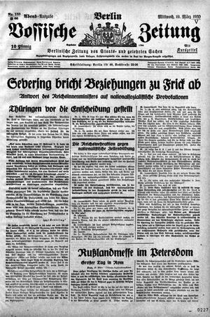 Vossische Zeitung vom 19.03.1930