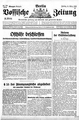 Vossische Zeitung vom 21.03.1930