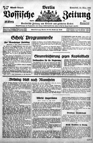 Vossische Zeitung on Mar 22, 1930