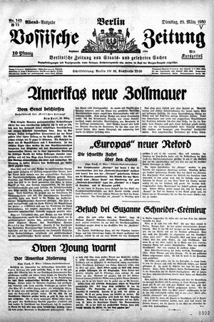 Vossische Zeitung vom 25.03.1930
