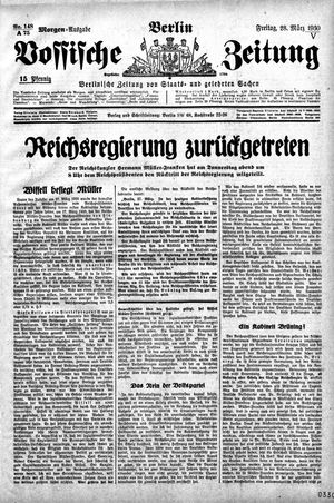 Vossische Zeitung on Mar 28, 1930
