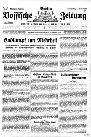 Vossische Zeitung on Apr 3, 1930