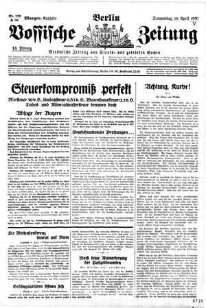 Vossische Zeitung vom 10.04.1930
