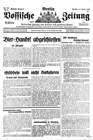 Vossische Zeitung vom 11.04.1930