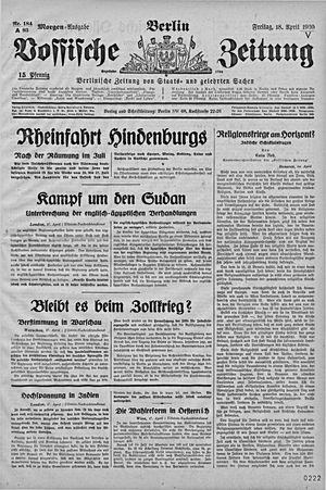 Vossische Zeitung vom 18.04.1930