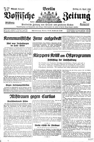 Vossische Zeitung vom 25.04.1930