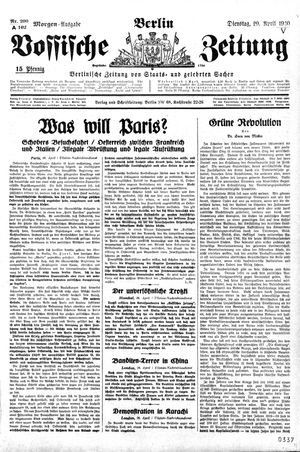 Vossische Zeitung on Apr 29, 1930