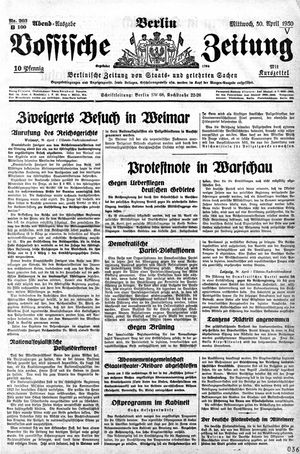 Vossische Zeitung vom 30.04.1930