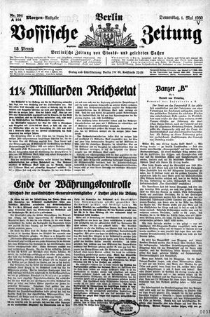 Vossische Zeitung on May 1, 1930