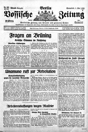 Vossische Zeitung vom 03.05.1930