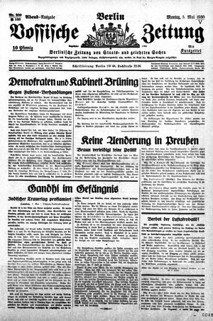 Vossische Zeitung vom 05.05.1930