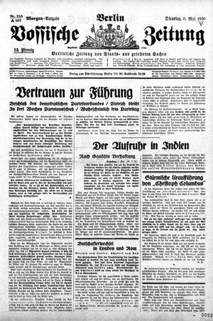 Vossische Zeitung vom 06.05.1930