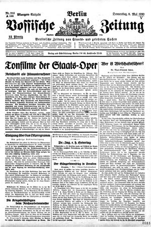 Vossische Zeitung vom 08.05.1930