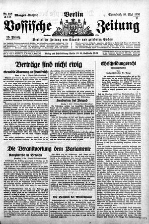 Vossische Zeitung on May 10, 1930