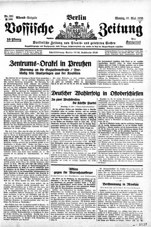 Vossische Zeitung vom 12.05.1930