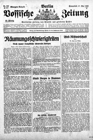 Vossische Zeitung vom 17.05.1930