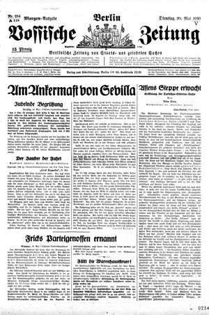 Vossische Zeitung vom 20.05.1930