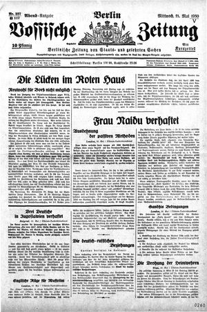 Vossische Zeitung vom 21.05.1930