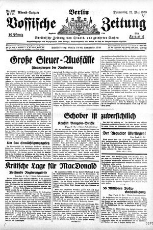 Vossische Zeitung vom 22.05.1930