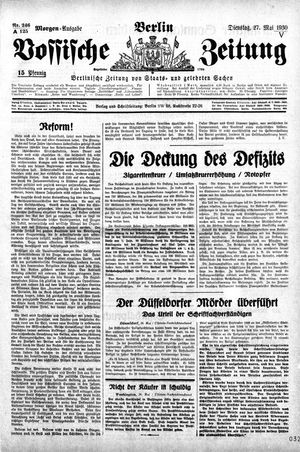 Vossische Zeitung vom 27.05.1930