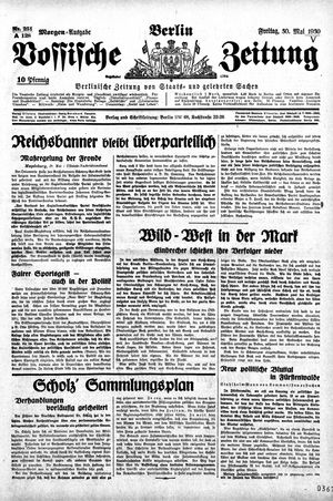 Vossische Zeitung vom 30.05.1930