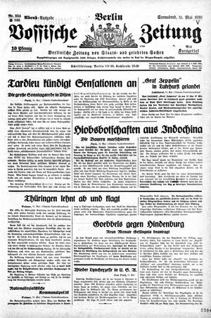 Vossische Zeitung on May 31, 1930