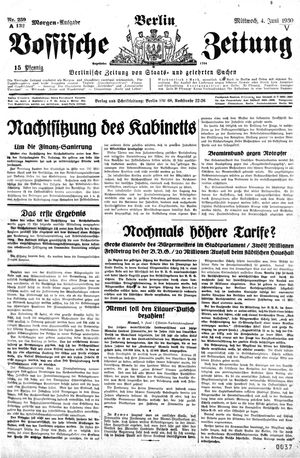 Vossische Zeitung on Jun 4, 1930