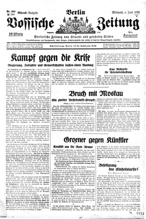 Vossische Zeitung on Jun 4, 1930