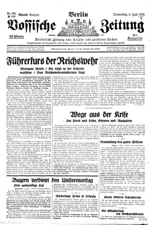 Vossische Zeitung vom 05.06.1930