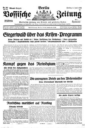 Vossische Zeitung vom 06.06.1930