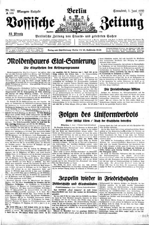 Vossische Zeitung vom 07.06.1930