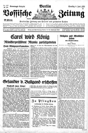 Vossische Zeitung vom 08.06.1930