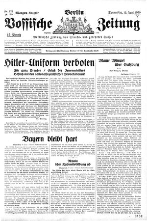 Vossische Zeitung vom 12.06.1930