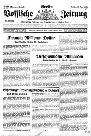 Vossische Zeitung vom 13.06.1930
