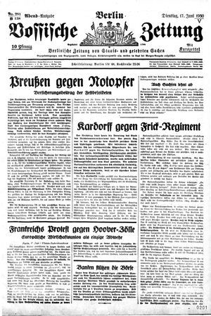 Vossische Zeitung vom 17.06.1930