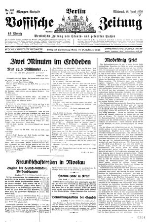 Vossische Zeitung vom 18.06.1930