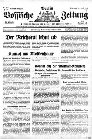 Vossische Zeitung vom 18.06.1930