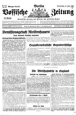 Vossische Zeitung vom 19.06.1930