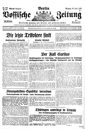 Vossische Zeitung vom 30.06.1930