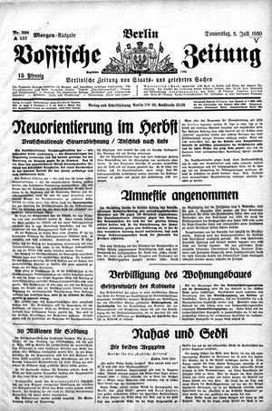 Vossische Zeitung vom 03.07.1930