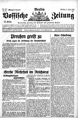 Vossische Zeitung vom 04.07.1930
