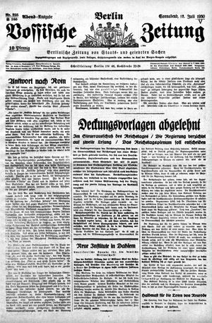 Vossische Zeitung vom 12.07.1930